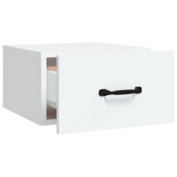 Berkfield Wall-Mounted Bedside Cabinet White 35X35X20 Cm - thumbnail 6