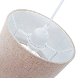 Happy Homewares Contemporary And Stylish Natural Linen 8 Lamp Shade In Oatmeal - 20Cm Diameter - thumbnail 4