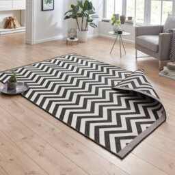 The Rugs Palma Indoor Outdoor Reversible Rug Durable Soft For Living Room In Black - thumbnail 6