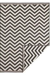 The Rugs Palma Indoor Outdoor Reversible Rug Durable Soft For Living Room In Black - thumbnail 2