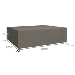 Outsunny Large Garden Set Square Cover Outdoor Furniture Waterproof Resist Fade - thumbnail 3
