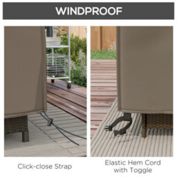 Outsunny Large Garden Set Square Cover Outdoor Furniture Waterproof Resist Fade - thumbnail 5