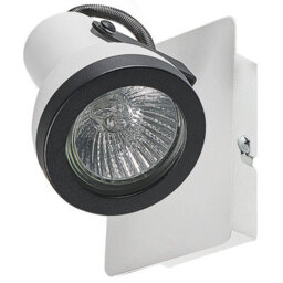 Beliani Set Of 2 Wall Lamps White And Black Metal 1-Light Swing Arm Cone Shade Spotlight - Industrial Style - thumbnail 4