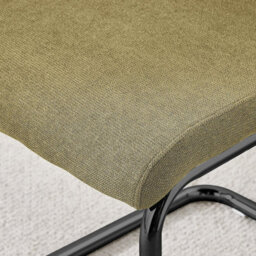 Furniturebox Uk Lorenzo 2X Sage Green Fabric Black Leg Dining Chair - thumbnail 7