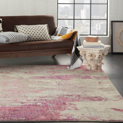 Nourison Celestial Ces02 Ivory Pink Rug-119Cm X 180Cm - image 1