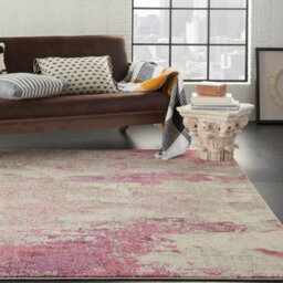 Nourison Celestial Ces02 Ivory Pink Rug-119Cm X 180Cm - thumbnail 1