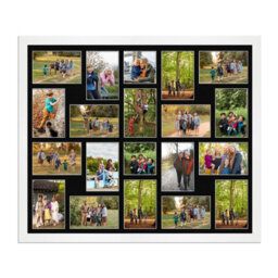 AK Frames 80X70Cm White Modern Multi Photo Frame With Black Mount - Holds 20 Apertures (18X) 6X4, (2X) 4X4 Photos - thumbnail 1