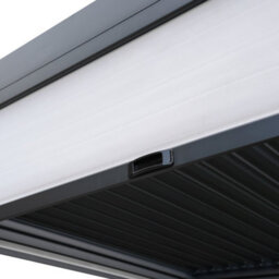 MonsterShop Metal Pergola 3M X 4M Anthracite Grey 4 Retractable White Blinds - thumbnail 3
