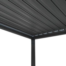 MonsterShop Metal Pergola 3M X 4M Anthracite Grey 4 Retractable White Blinds - thumbnail 6