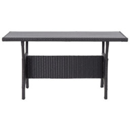 Vidaxl Garden Table Black 120X70X66 Cm Poly Rattan - thumbnail 2