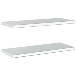 Berkfield Wall Shelves 2 Pcs 75X30X3 Cm Silver Stainless Steel - thumbnail 7