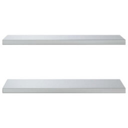 Berkfield Wall Shelves 2 Pcs 75X30X3 Cm Silver Stainless Steel - thumbnail 5