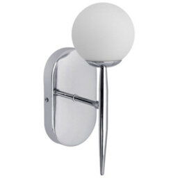 Long Life Lamps Company Modern Indoor Frosted Glass Globe Scone Chrome Wall Light H3078 With Led G9 Warm White