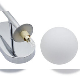 Long Life Lamps Company Modern Indoor Frosted Glass Globe Scone Chrome Wall Light H3078 With Led G9 Warm White - thumbnail 4