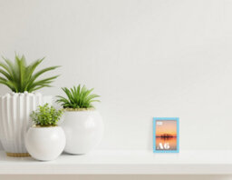 A6 Light Blue Picture Frame Fits A6 (10.5 X 14.8Cm - 4.1 X 5.8In) Poster, Photo, Artwork, Or Print. - thumbnail 4