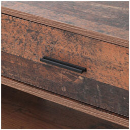 Timber Art Design Abbey Coffee Table With 3 Drawers Rustic Industrial Oak Effect Living Room - thumbnail 3