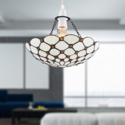 First Choice Lighting Nicolson - Natural Tiffany Jewel Uplight Easy Fit Pendant Shade - thumbnail 7