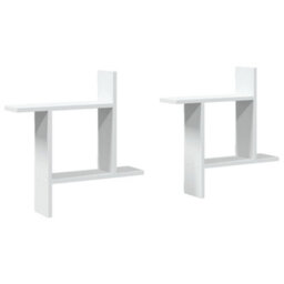 Walplus Wall Shelves 2 Pcs White 50X12X50 Cm Engineered Wood - thumbnail 2