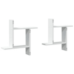 Walplus Wall Shelves 2 Pcs White 50X12X50 Cm Engineered Wood - thumbnail 6
