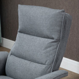 Homcom Swivel Recliner Chair W/footstool Massage Points Remote Control Grey - thumbnail 8