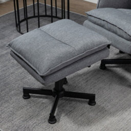 Homcom Swivel Recliner Chair W/footstool Massage Points Remote Control Grey - thumbnail 7