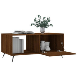 Berkfield Coffee Table Brown Oak 90X50X40 Cm Engineered Wood - thumbnail 4