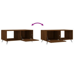 Berkfield Coffee Table Brown Oak 90X50X40 Cm Engineered Wood - thumbnail 9