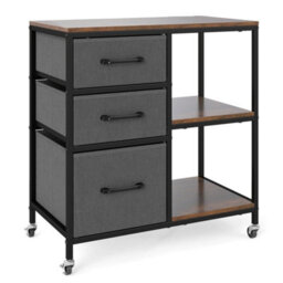 3 Drawer Mobile File Cabinet Rolling Printer Stand