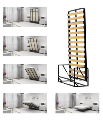 Wallbedking Classic Vertical Small Double 120Cm X 190Cm ( 4Ft X 6Ft 3In ) Murphy Bed, Wall Bed - image 1