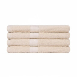 Ohs 4 Pack Of 100% Cotton Bath Towel, 70 X 115Cm - Beige