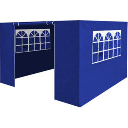 Loops Side Walls Door & Windows For 3X3M Pop-Up Gazebo - Blue - Garden Party Tent - thumbnail 1
