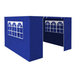 Loops Side Walls Door & Windows For 3X3M Pop-Up Gazebo - Blue - Garden Party Tent - thumbnail 8