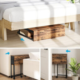 Wyld Haus Saha 80Cm Rustic Brown Drop Leaf Writing Desk - Compact, Foldable Workstation - thumbnail 7