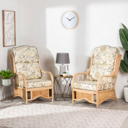 Alfresia Conservatory Furniture Cushion In Cotton With Thick Foam Filling, High Back, Bamboo, 67Cm(L) X 54Cm(W) X 63Cm (D) - thumbnail 4