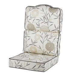 Alfresia Conservatory Furniture Cushion In Cotton With Thick Foam Filling, High Back, Bamboo, 67Cm(L) X 54Cm(W) X 63Cm (D)