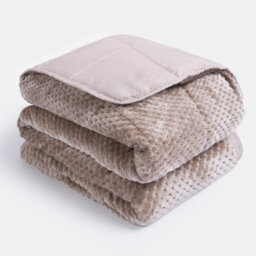 Ohs Waffle Fleece Weighted Blanket, Mink - 8Kg - thumbnail 5