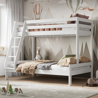 Flair Noomi Nora Triple Wooden Bunk Bed - White - image 1