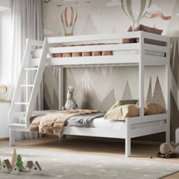 Flair Noomi Nora Triple Wooden Bunk Bed - White