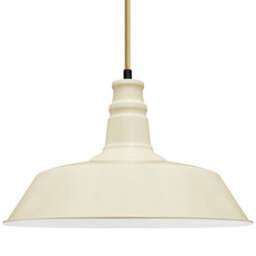 Long Life Lamps Company Vintage Industrial Ceiling Pendant Light Cream Metal Lamp Shade M0094
