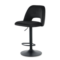 Sonara Adjustable Upholstered Velvet Bar Stools With Gas-Lift, Swivel And Footrest - thumbnail 9