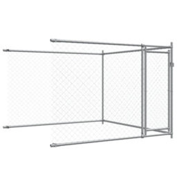 Walplus Grey Dog Cage With Doors 8X2X1.5 M Galvanised Steel Kennel Pen - thumbnail 8