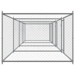 Walplus Grey Dog Cage With Doors 8X2X1.5 M Galvanised Steel Kennel Pen - thumbnail 5