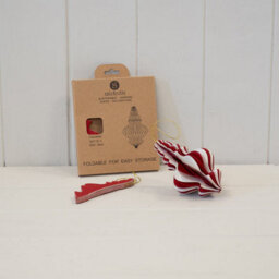 Satchville Red And White Candy Stripe Bauble - thumbnail 2