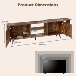 Gainoom Mid Century 55Inch Tv Stand For Living Room Entertainment Center With Power Outlets - thumbnail 8
