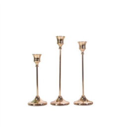 3 Pack Tulip Nordic Candlesticks Gold Candlestick Candle Holders Dinner Decor