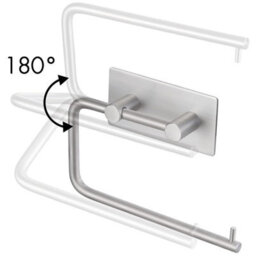 CLEFFNS Toilet Paper Holder Wall Mount Self Adhesive, Brushed Stainless Steel - thumbnail 5