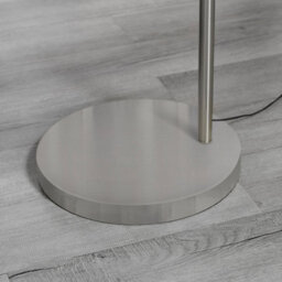 Furniturebox Holden Tall Silver Chrome Metal Floor Standing Arc Lamp Light With White Marble Base Including A Rated Energy Efficient Led Bulb - thumbnail 4