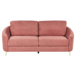 Beliani Sofa 3 Seater Trosa Fabric Pink - thumbnail 1