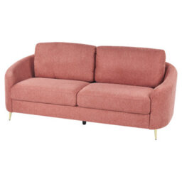 Beliani Sofa 3 Seater Trosa Fabric Pink - thumbnail 5