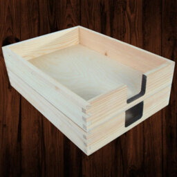Woodeedoo Pack Of 2 Wooden A4 Paper Tray Document Holder Letter Rack Magazine Storage Stationery Sorter 23 X 31 X 6 Cm